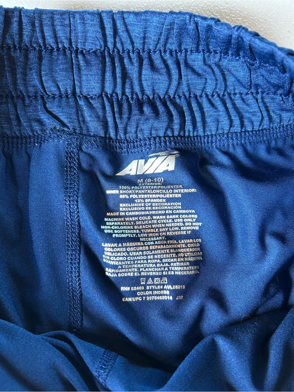 Avia Women Blue 2-in-1 Running Shorts Medium ( Fits Small S 4 6 )Gym Athletic - Picture 3 of 7